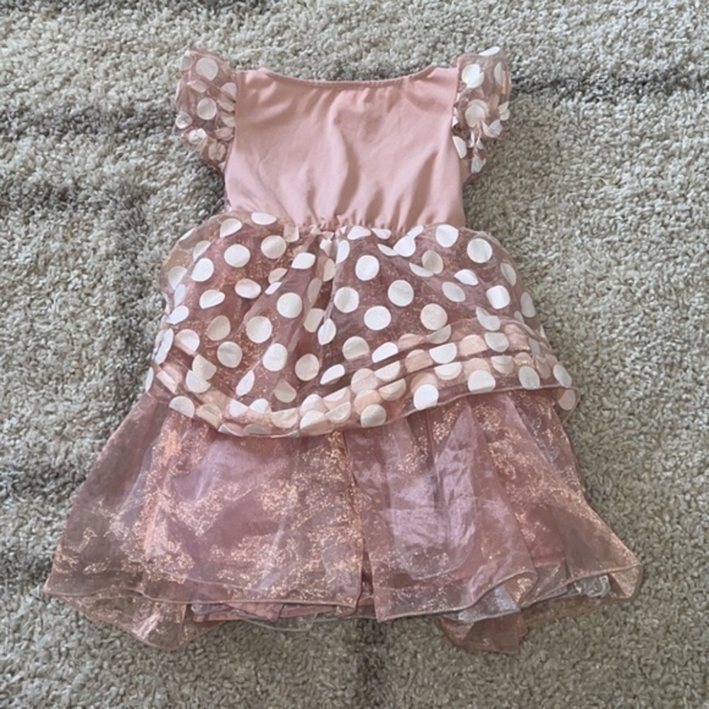 Disney‎ Minnie Mouse Deluxe Rose Gold Halloween Costume Dress XS 3T-4T - Picture 7 of 9